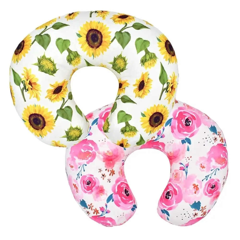 U-Shaped Baby Nursing Pillow Cover Stretchy Replaceable Breastfeeding Pillowcase Cushion Breathable Skin-friendly