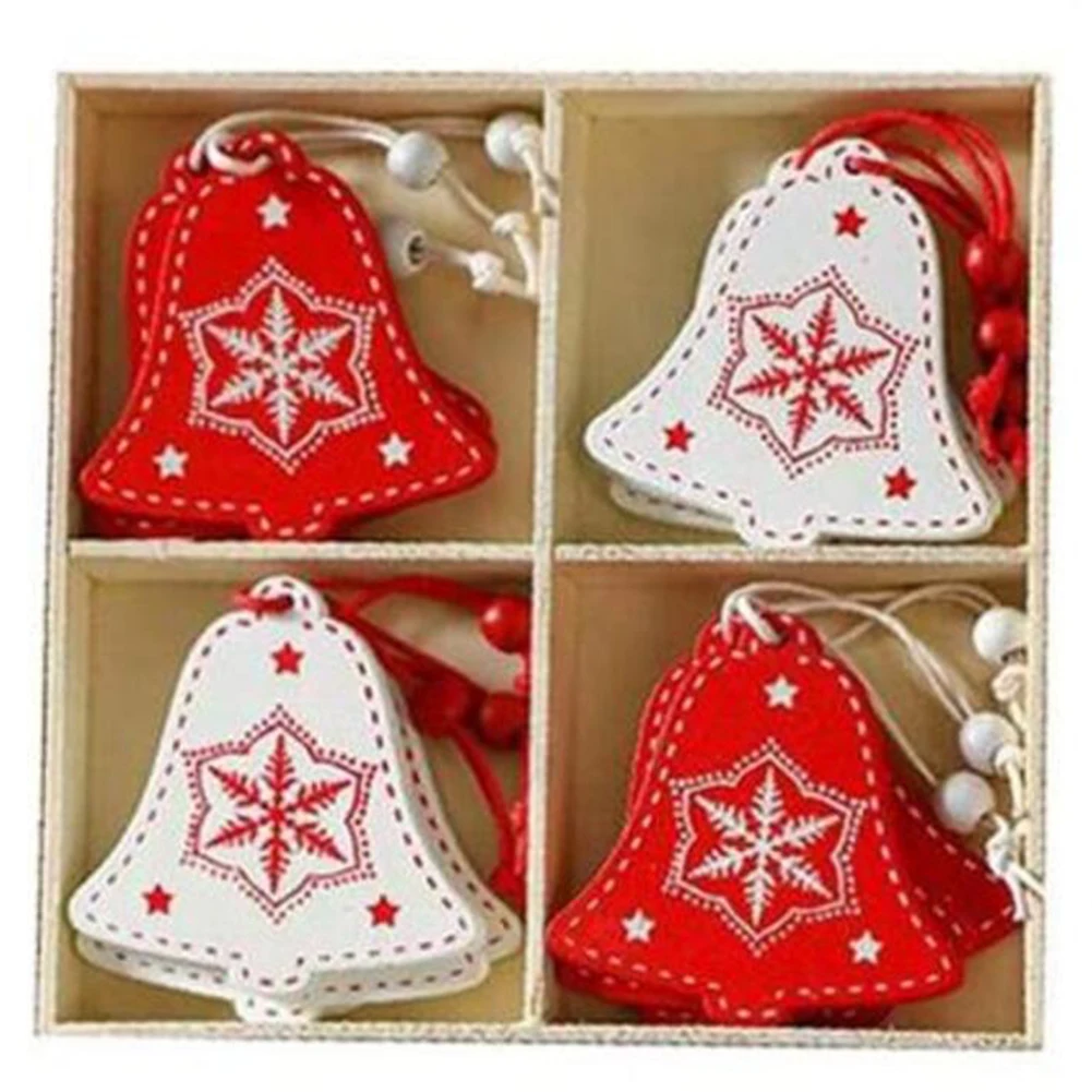 

Christmas Celebrations Red White Hanging Decoration 5.2 X 5.2 Cm Beautifully Carved Shapes Classic Christmas Design