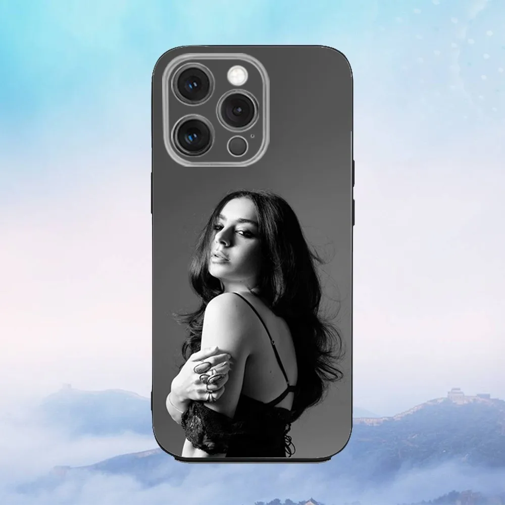 가수 C-Charli XCX BRAT 전화 케이스 iPhone 16,15,14,13,12,11,Pro,X,XS,Max,XR,Plus,Mini 소프트 블랙 커버