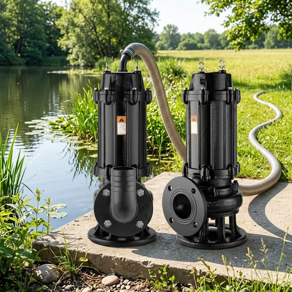 Industrial Submersible Sewage Sludge Pump IP68 Non-Clogging Heavy Duty for Wastewater Treatment Plant