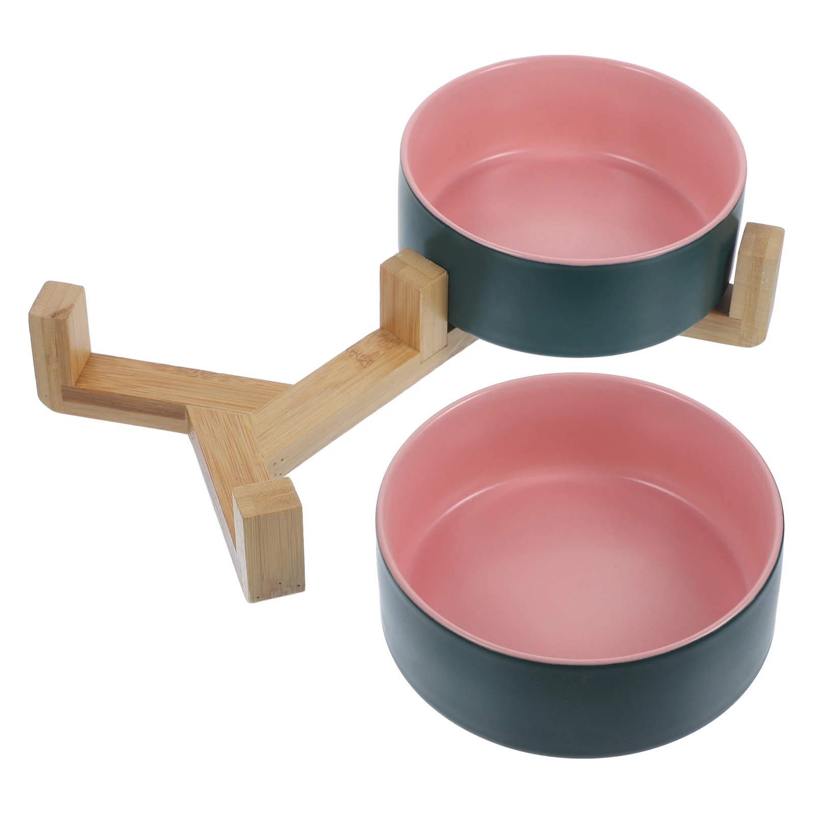 

1 set Ceramic Cat Bowl Large Capacity Anti-Slip Pet Feeder For Kitten Puppy Dog Food Water Bowl Home Floor Feeding Accessory