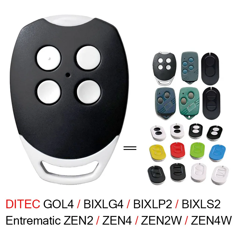 DITEC Remote Control GOL4 BIXLP2 BIXLS2 BIXLG4 Entrematic ZEN2 ZEN4 ZEN2W ZEN4W Garage Door Remote Control Transmitter 433.92MHz