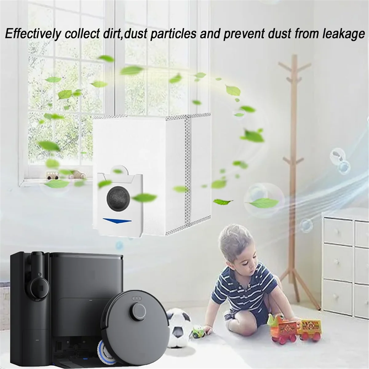 Sacchetti per la polvere per ECOVACS DEEBOT T30S Pettine/DEEBOT X2 Pettine Aspirapolvere Stazione autovuota, Accessori per sacchetti per la polvere