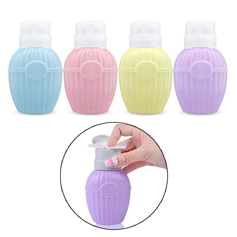 200ml Nail Art Press Bottle Nail Refillable Bottles Empty Press Pump Dispenser Nail Polish Remover Cleaner Makeup Bottle Tools