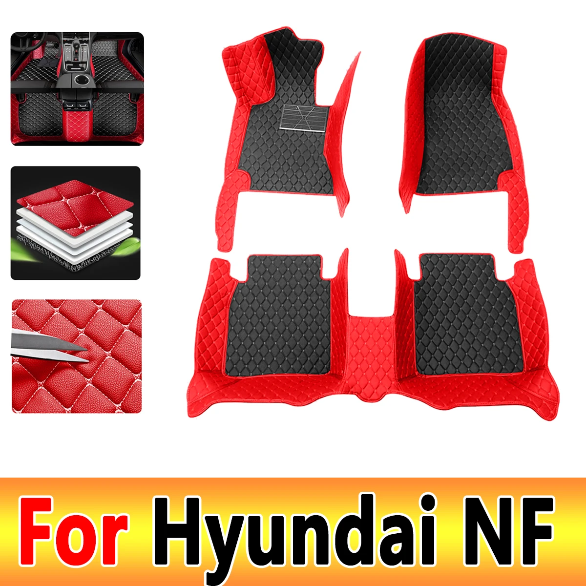 

Car Floor Mats For Hyundai NF Sonata Embera Sonica CNG 2004~2009 Mat Covers Rug Leather Carpet Interior Parts Car Accessories