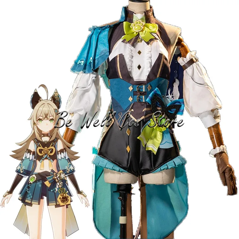 

Kirara Cosplay Costume Wig Shoes Phantom in Boots Uniform Genshin Impact New Skins Hat Tail Headwear Inazuma For Women Halloween