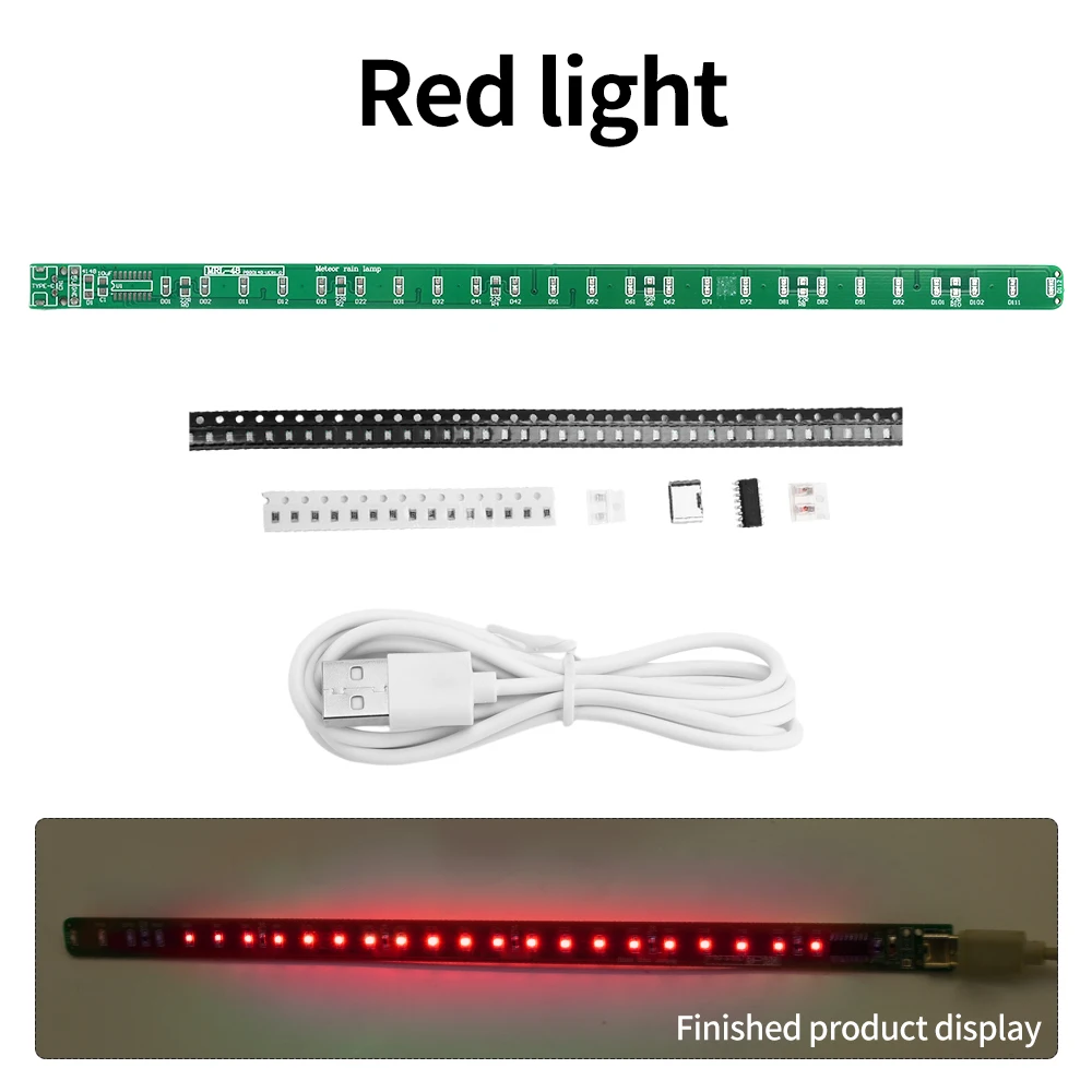 LED Strip DC5V SMD Meteor Light Kit Elektronische DIY SMD LED Meteor Light Kit Elektronische DIY-productiedelen