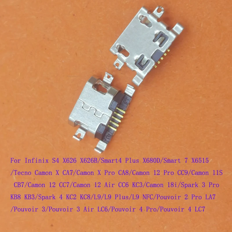 10-500-шт-разъемы-для-зарядки-usb-для-infinix-smart-7-s4-plus-tecno-camon-x-12-11s-18i-spark-4-pro-pouvoir-3