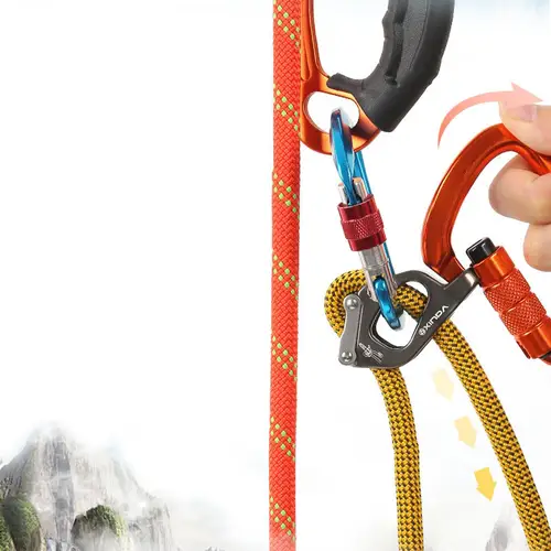 Imagen 2 del producto Cordón de posicionamiento, arnés de sujeción, cordón protector para equipos de andamio de escalada de descenso, accesorios para rappel de roca