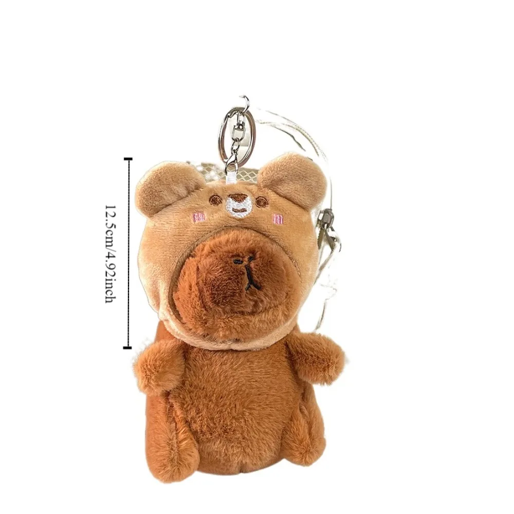 Chapéu de urso marrom capivara para crianças e adultos brinquedo de pelúcia bichos de pelúcia fofos cobertura de cabeça de boneca macia urso marrom, acessórios