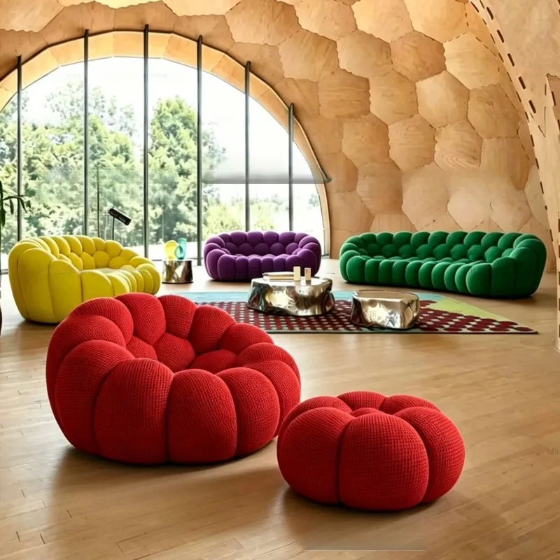Yellow Bubble Living Room Sofas Oversized Cushion Nordic Modern Sofa Living Room Boneless Divano Soggiorno Home Furniture