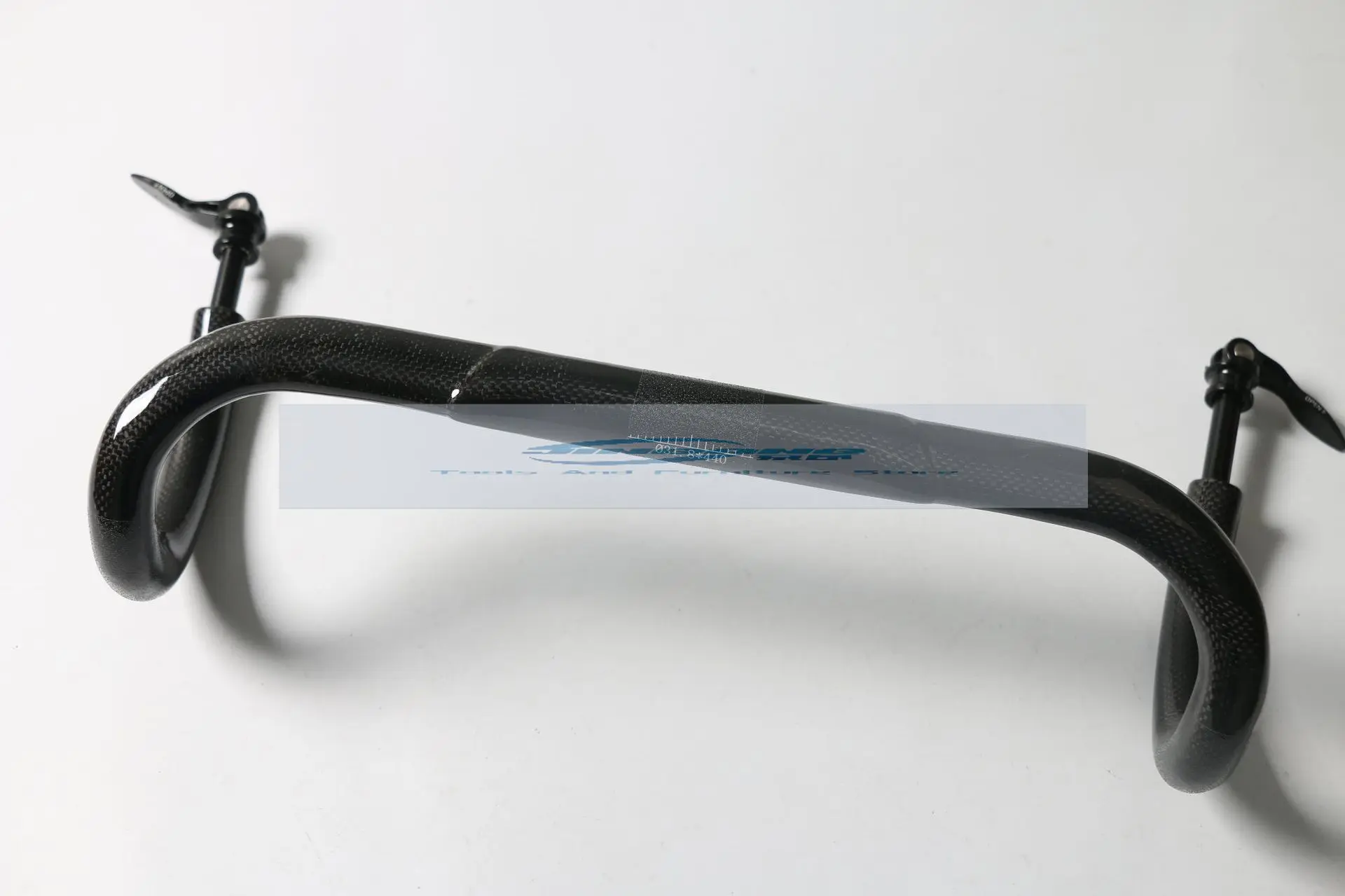 

Unmarked Full Carbon Fiber Road Bicycle Bamboo Bend Handle, Wind Break Bend Handle, Small Bend Handle