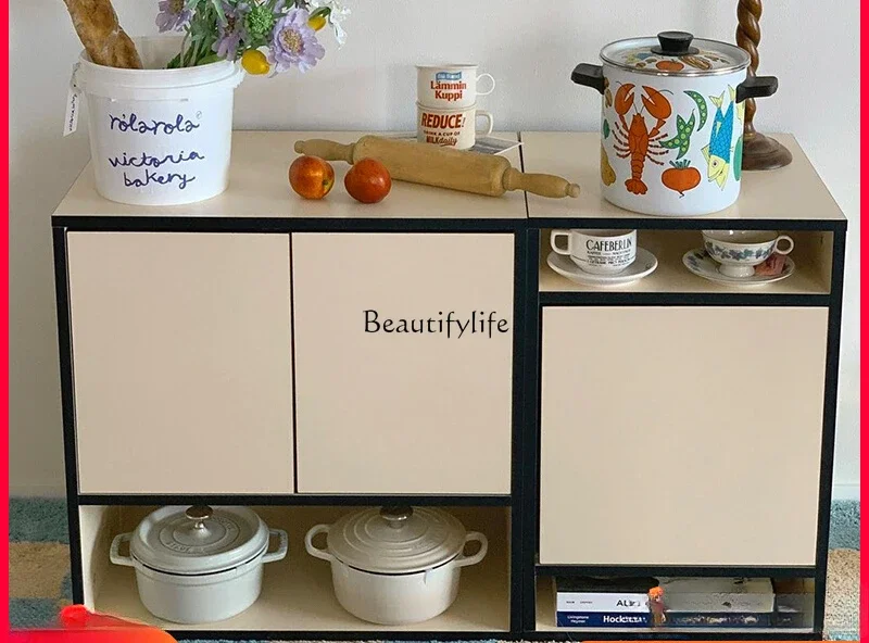 

ls 18 -*Cream wind bucket cabinet simple modern household combination storage wall display cabinet