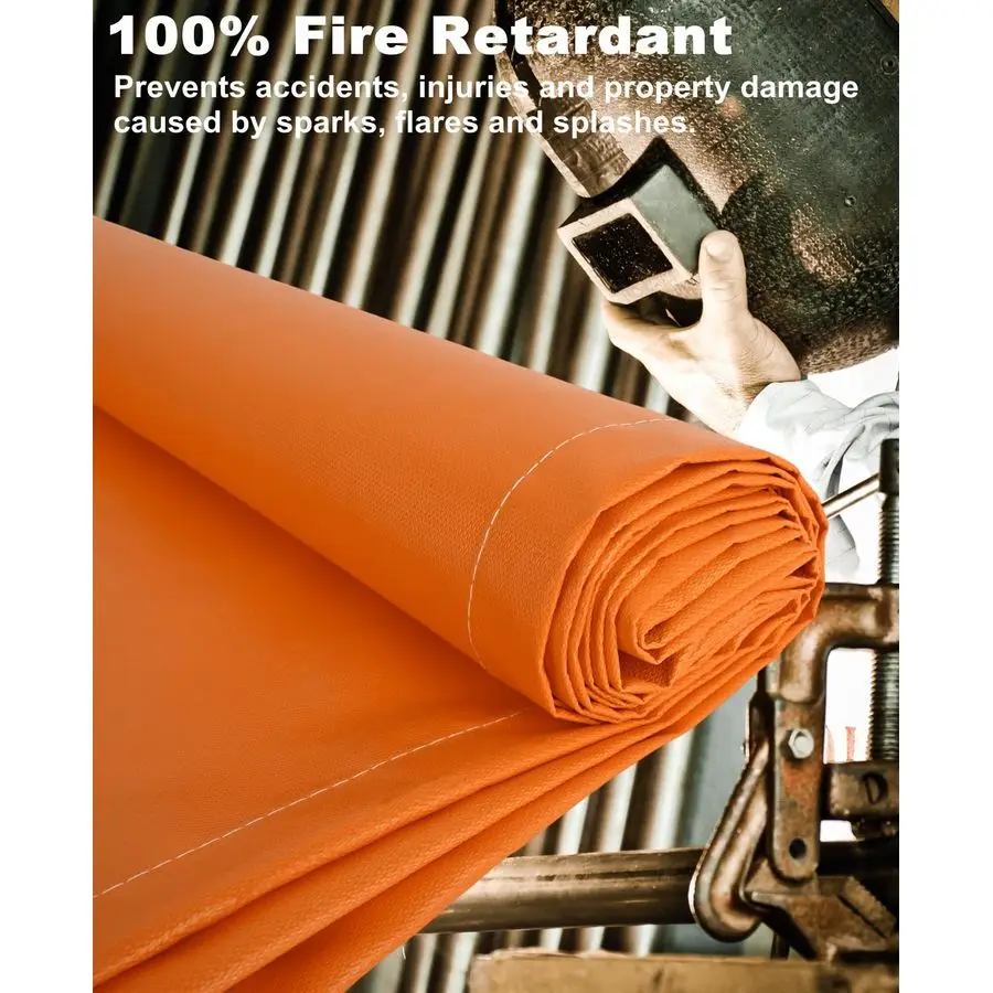 Selimut Las 46 kaki Selimut Api Berlapis Silikon Isolasi Termal Selimut Las Tahan Api