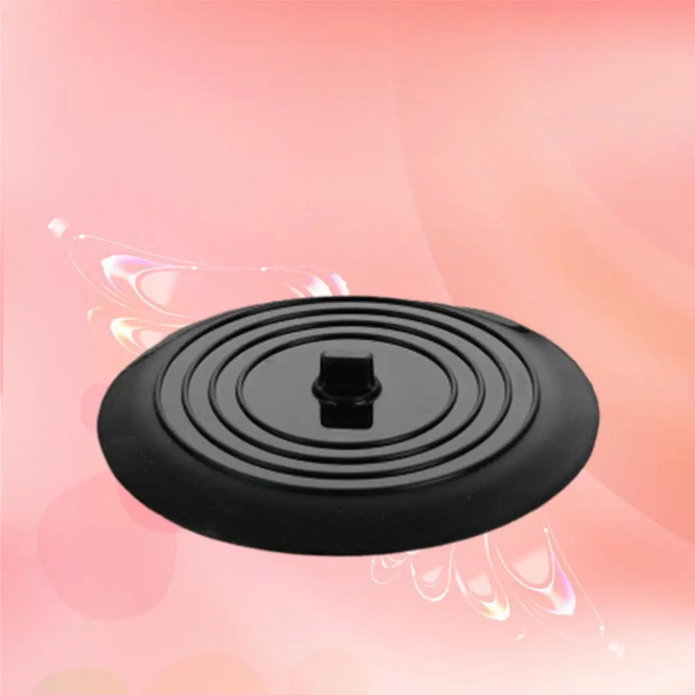 

Black Round Drain Plug Durable Kitchen Bathroom Floor Drain Stopper Hair Blocker Deodorizer Strong Suction Easy Install