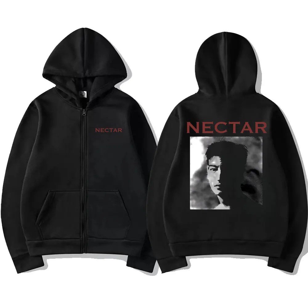 Singer Joji Nectar Print Graphic Zipper Hoodie Male Casual Loose Zip Up Jacket Men's Cool Sweatshirt Men Fashion Hip Hop Hoodies