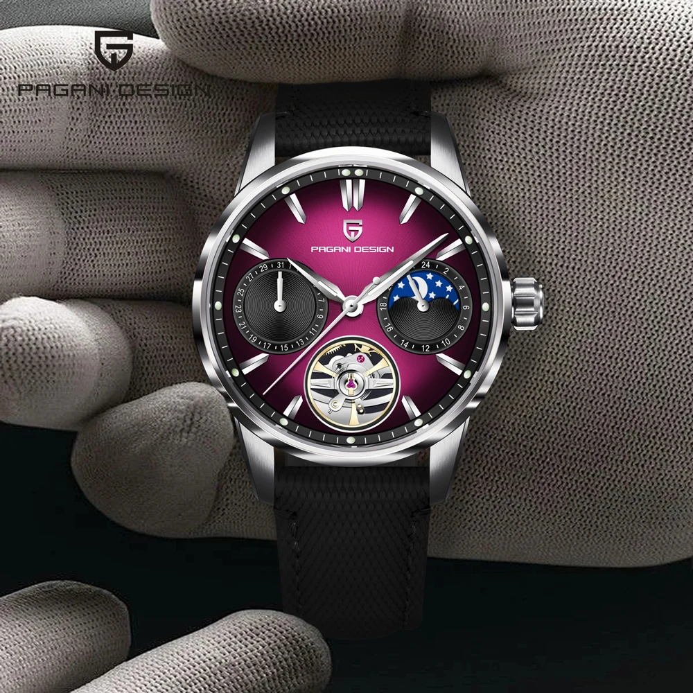 2026 New PAGANI DESIGN Watches Luxury Tourbillon Mechanical Watches For Men Stainless Steel Frame Sapphire Automatic Chronograph