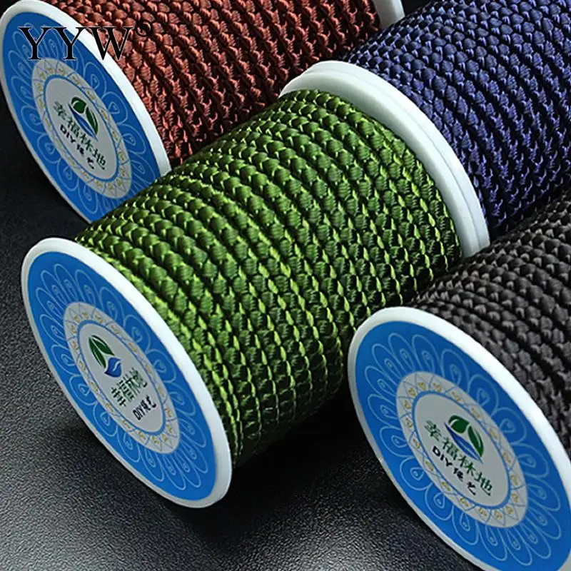 

4mm Nylon Cord 8.8m/Spool Thread Chinese Knotting Silky Macrame Cord Beading Braided String Thread Diy Jewelry Finding Bracelets