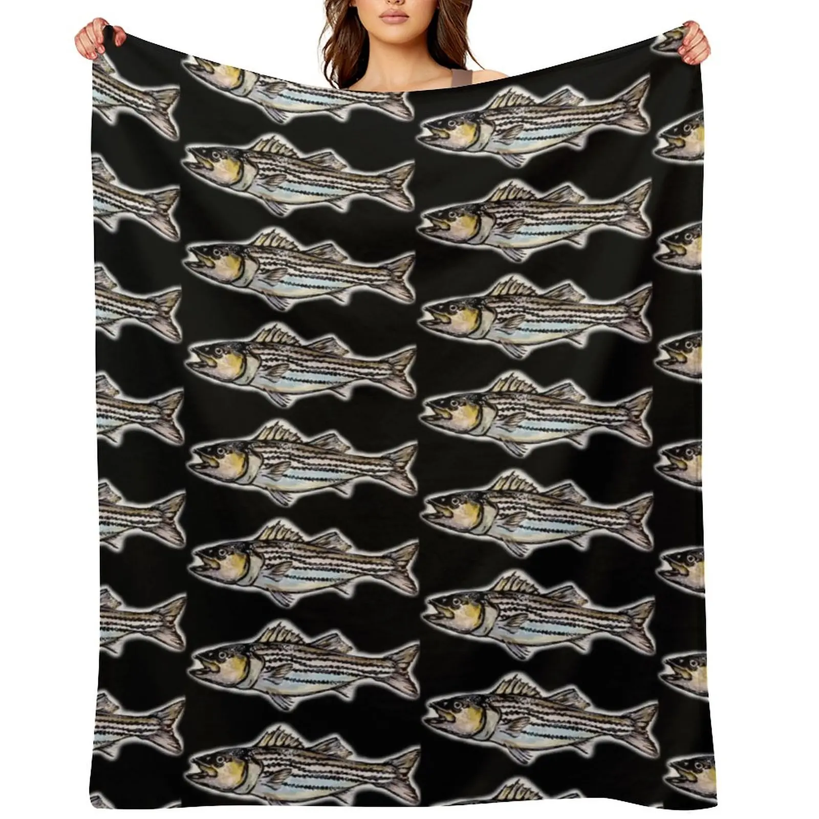 

Striper Throw Blanket manga Moving Nap Custom Blankets