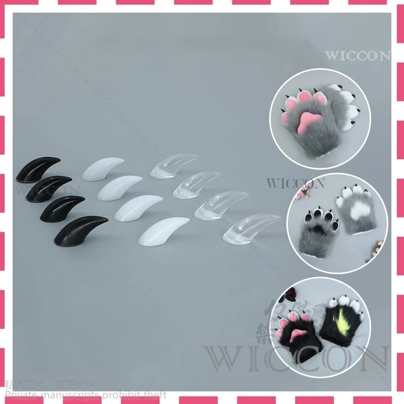 Animal Furry Claw Nails Dropping Glue Prop Epoxy Gel Claws For Cos Handmade DIY Cosplay Prop Role Play Accessories Halloween