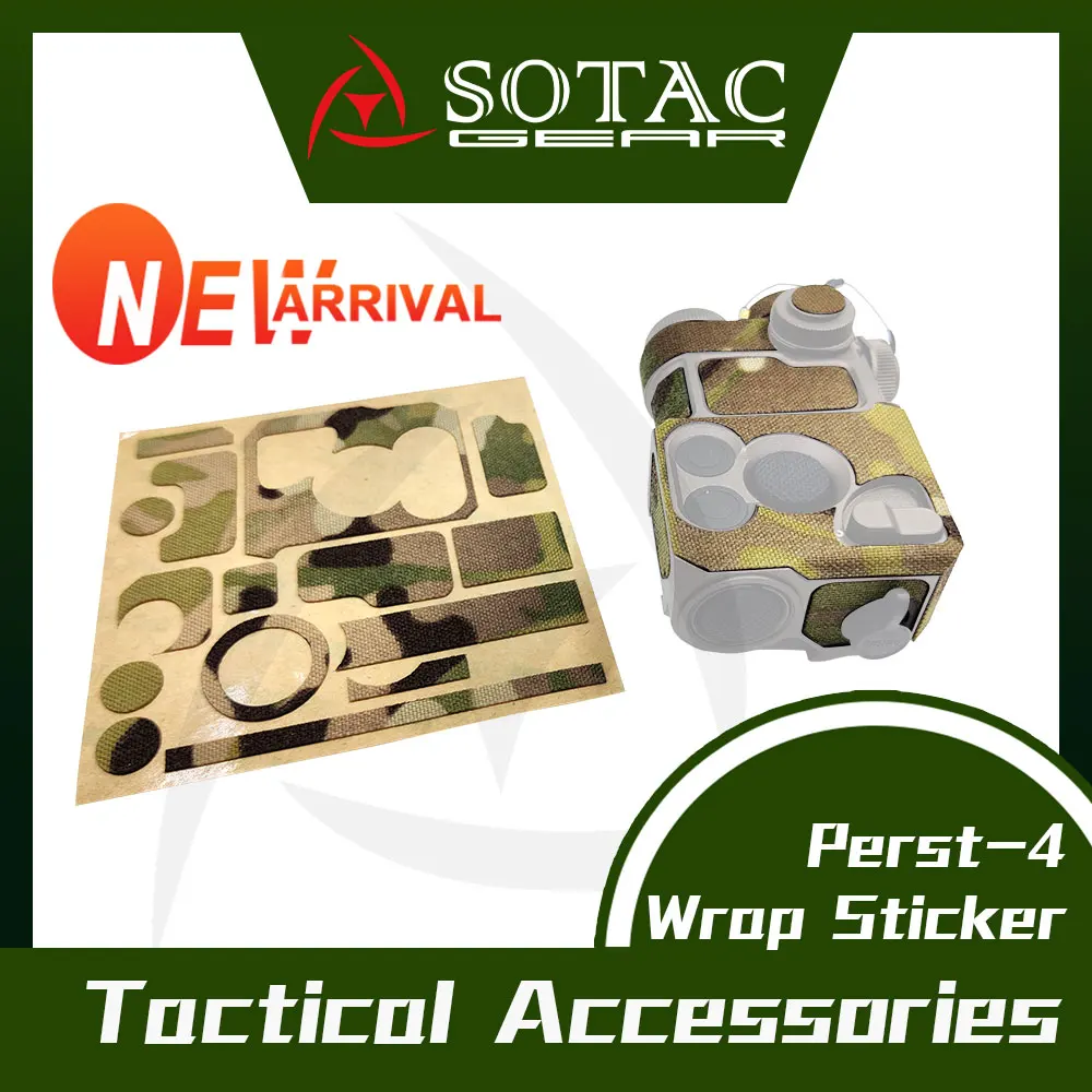 SOTAC-Tactical Camouflage Sticker, PERST-4 Laser Protection, Flashlight Wrap, Optical Stickers