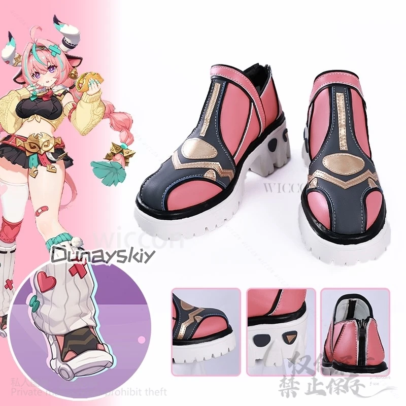 

Anime Game Genshin Impact Cosplay Varesa Shoes Sweet Y2K Styles Props Pink Sport Wear For Girls Woman Halloween Cos Customized