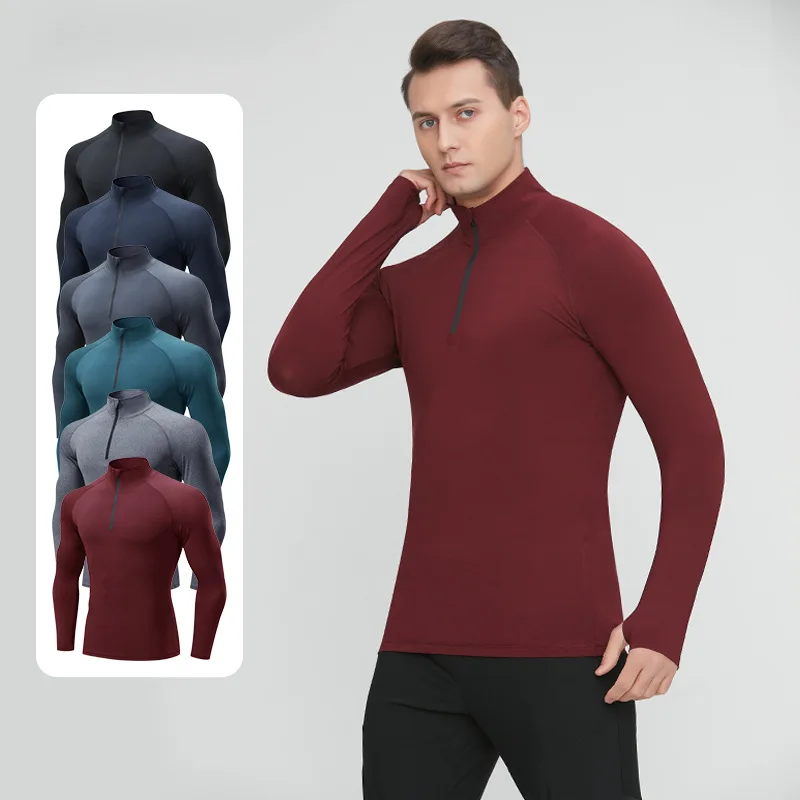High Quality Men basketball gym tops Running Long Sleeve T-Shirt Quick Dry Gym Fitness Training Exercise Clothes Sports Top