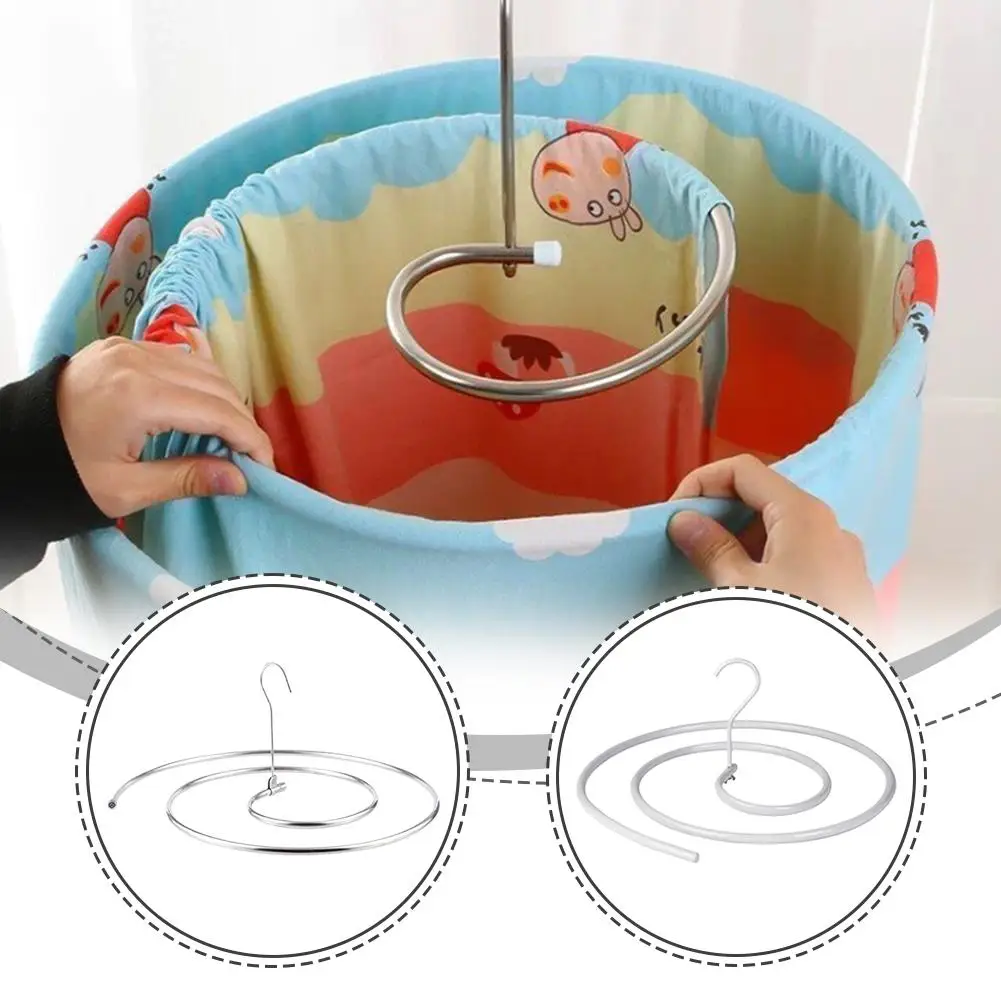 Quilt Sheets Hanger Round Spiral Rotating Stainless Steel Save Space Blanket Hanger Home Storage Balcony Household Drying Rack