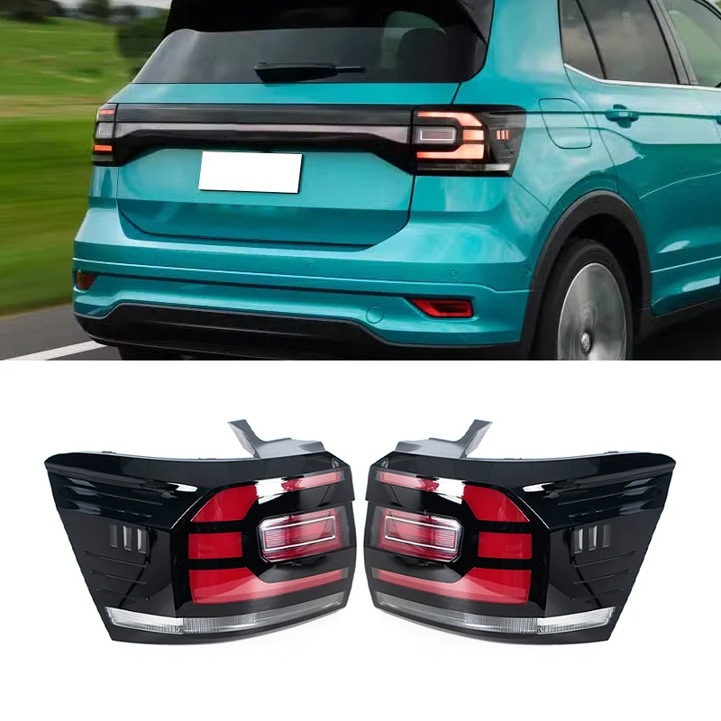 LED Rear Taillights For Volkswagen VW TACQUA/T-Cross 2020 2021 Brake Light Steering Flashing Light Reverse Light Driving Light