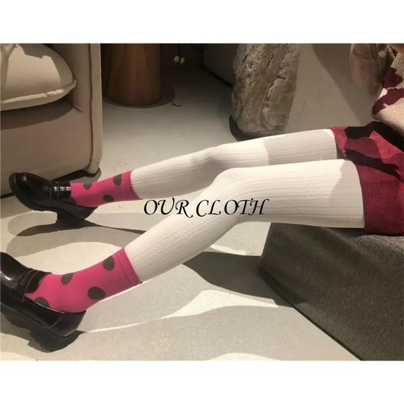 المرأة عالية المرونة كابل متماسكة طماق الحرارية الشتاء الجوارب سميكة القطن التخسيس بسط جوارب طويلة لارتداء اليومي Y1AC