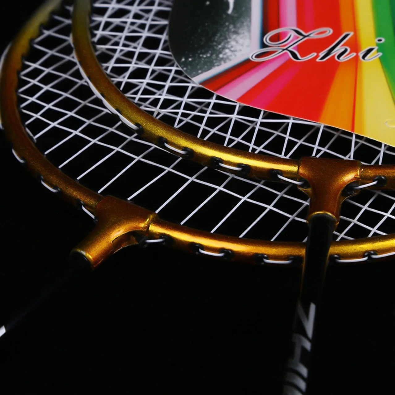 Professional Titanium Alloy Badminton Racket Ultra-light Adult Sports Equipment Racket Badminton Training Golden Color