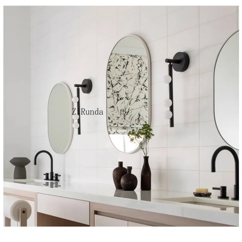 Moderno todo-cobre sala de estar fundo lâmpada de parede medieval quarto lâmpada de cabeceira pia