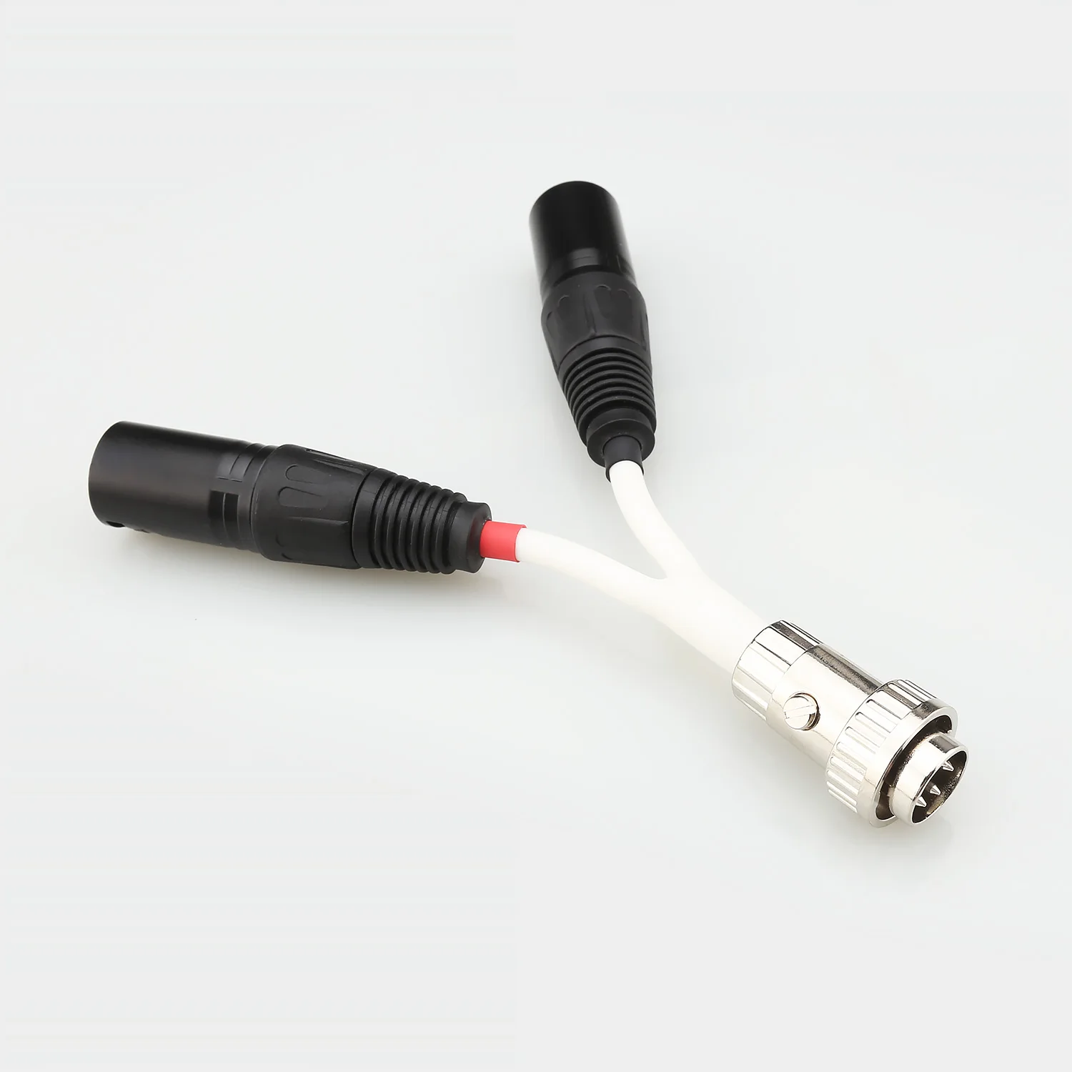 4/5 Pin XLR DIN Male to Dual 3 Pin XLR Male Balanced Headphone Cable Y Splitter for HIFI DAC AMP Audio Adapter