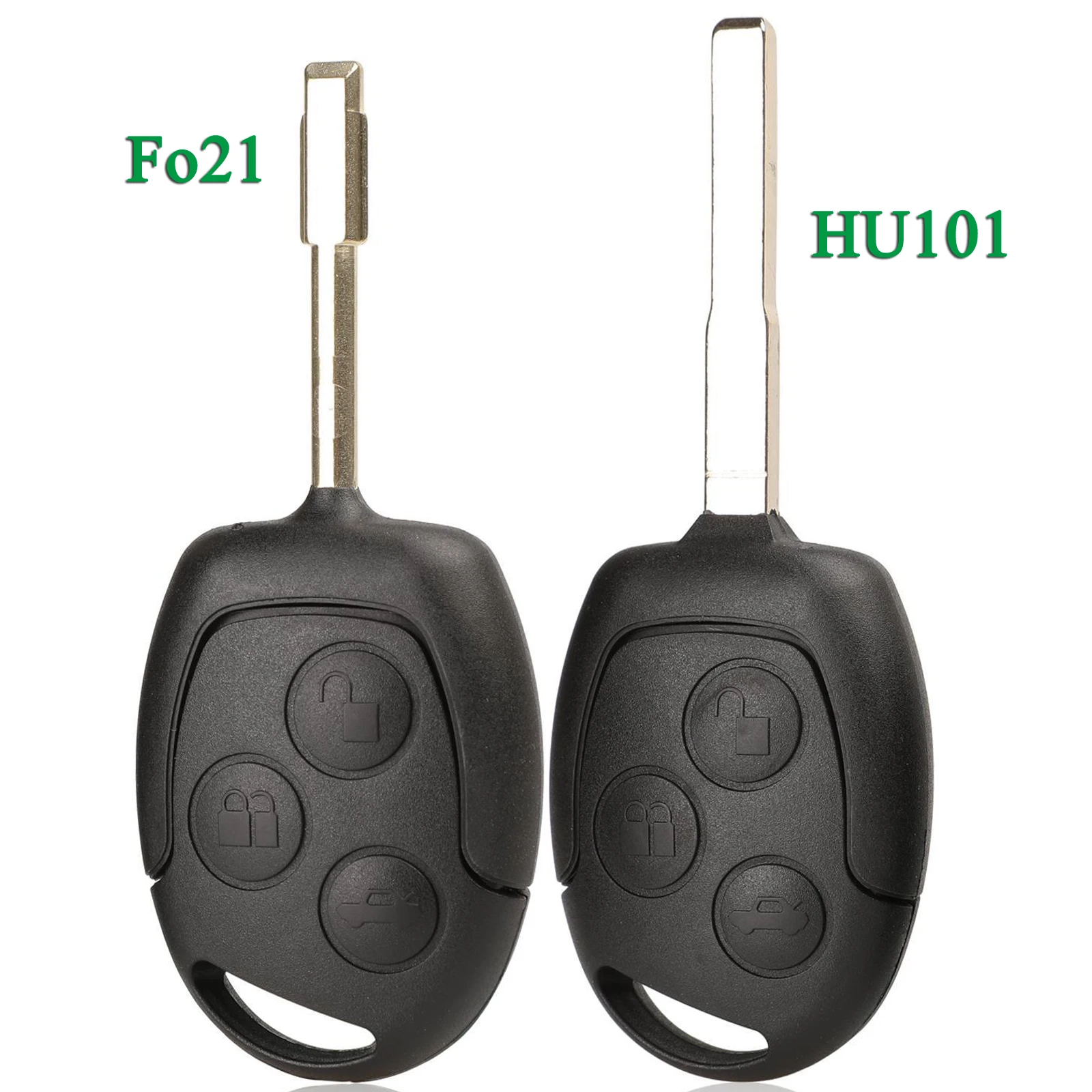 

jingyuqin 3 Buttons For Ford Focus Mondeo Festiva Fusion Suit Fiesta KA Remote Car Key Shell Case FO21 HU101 Blade Fob