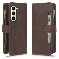 Fit in Samsung Galaxy Z Fold 5 Luxury Zipper Bag with Cord skin PU Leather Case for Galaxy Z Fold 4 3 2 Phone Case