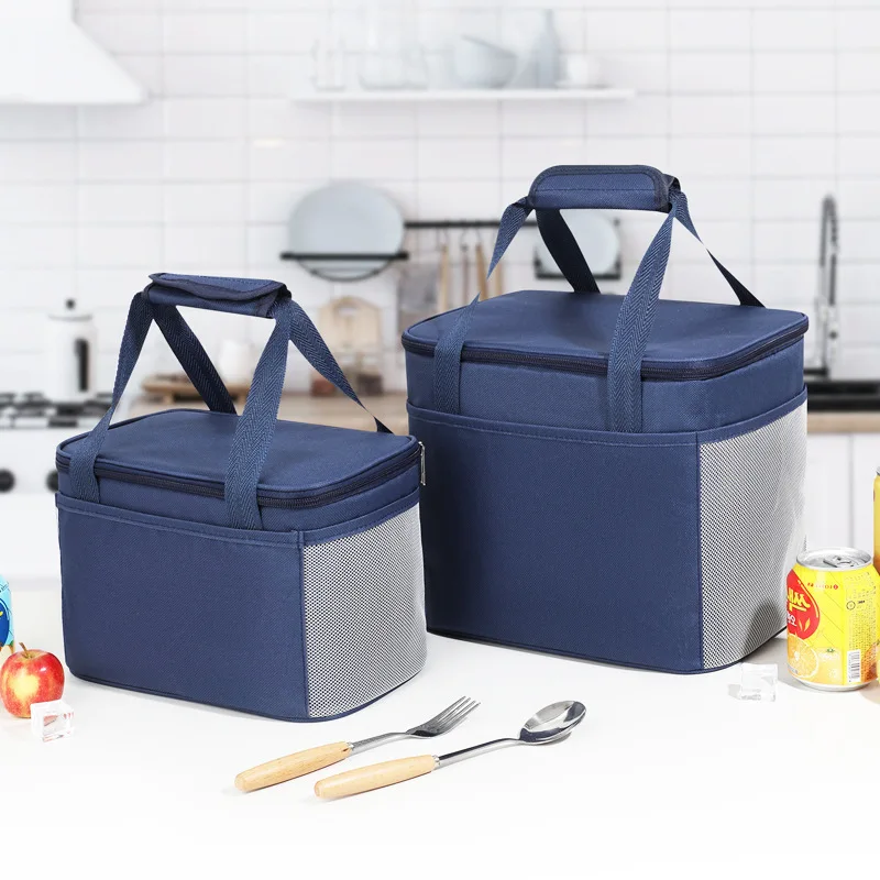 

Oxford Fabric Heavy Duty Aluminum Foil Insulated Cooler Bag Portable Thermal Tote for Camping Picnic Takeout Hot Selling