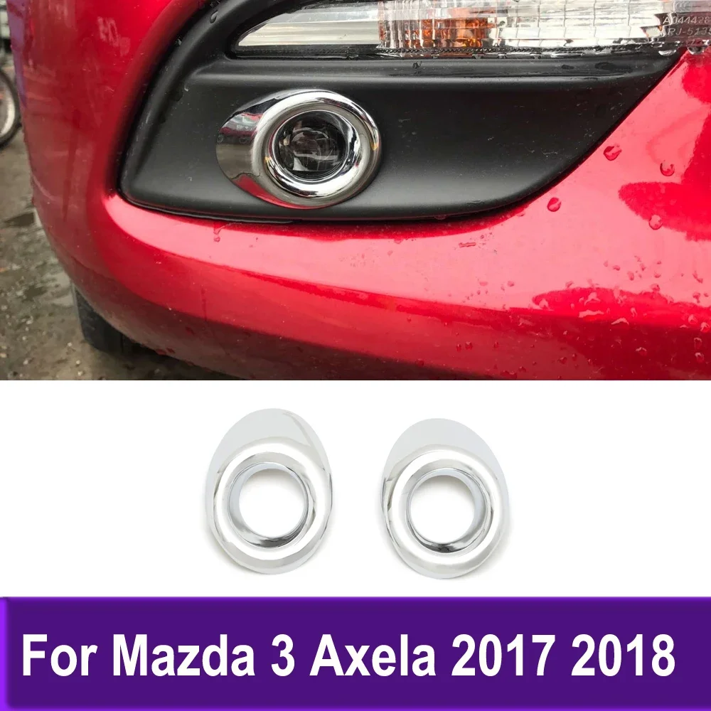 

Foglights Trim Car Accessories For Mazda 3 M3 Axela 2017 2018 Front Fog Light Lamp Foglamp Cover Sticker