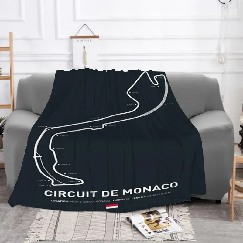 

Custom Baby Blanket Sofa Winter F1 Imola Monaco Track Circuit Fluffy Soft Blankets Throws Throw Furry Baby Fleece Beds Nap Home