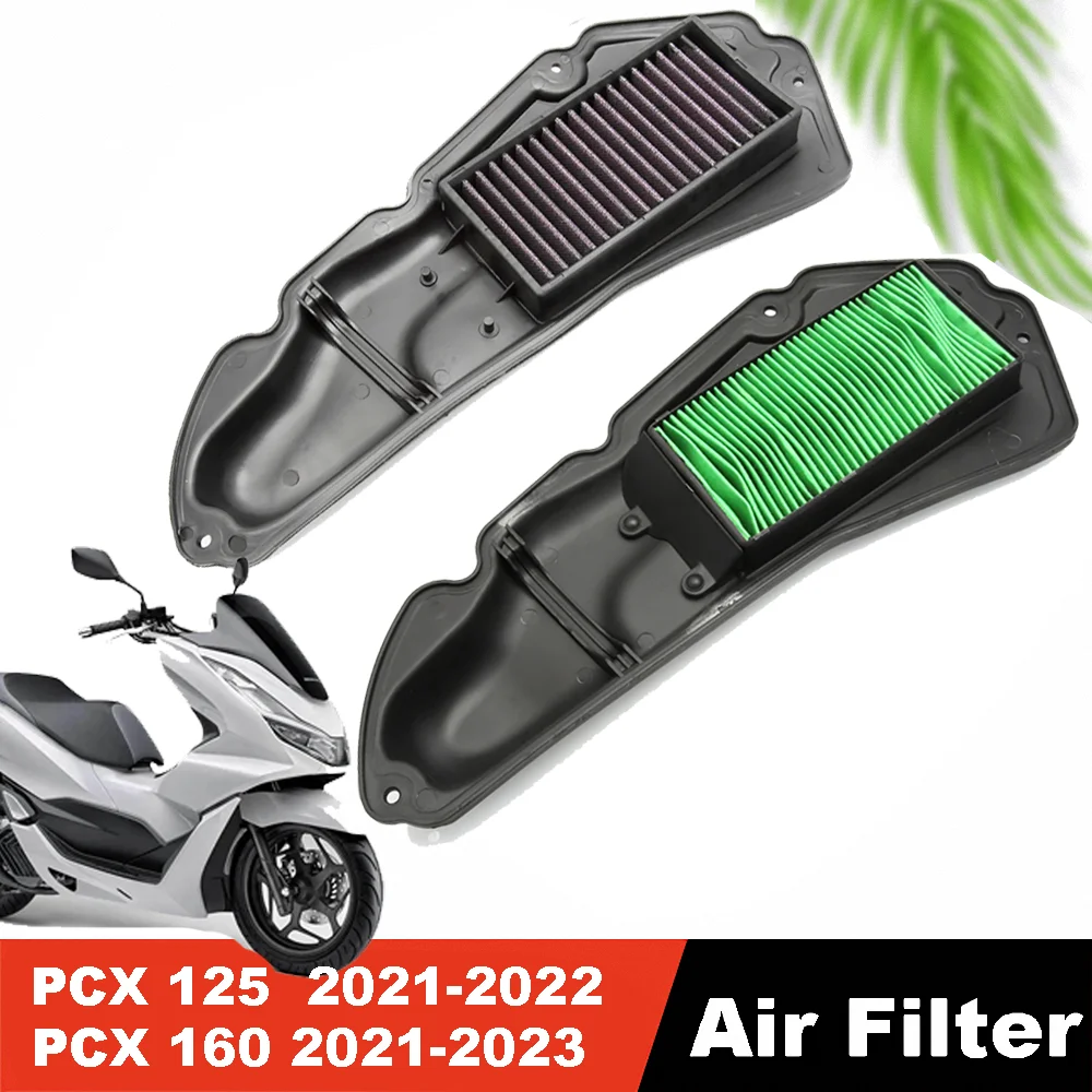 For PCX125 PCX160 Air Filter Honda PCX 125 160 2021 2022 2023 Motorcycle High Flow Sport Dirt Cover Box Case Cold Intake Systems