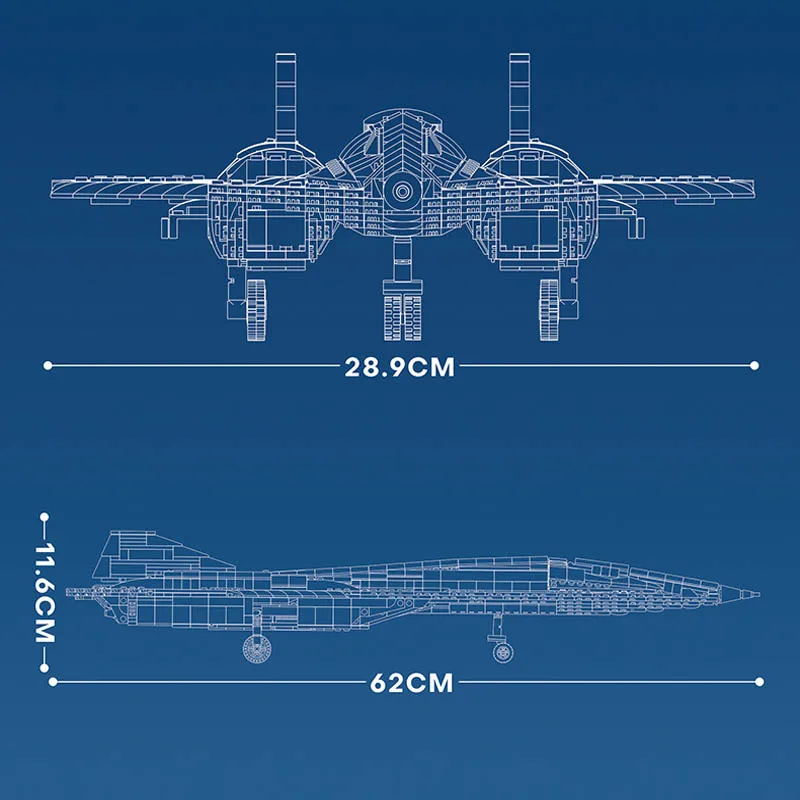 Nowy 33039 2071 sztuk wojskowy myśliwiec SR-72 klocki montaż MOC rozpoznawcze cegły samoloty montaż zabawek dziecięcych