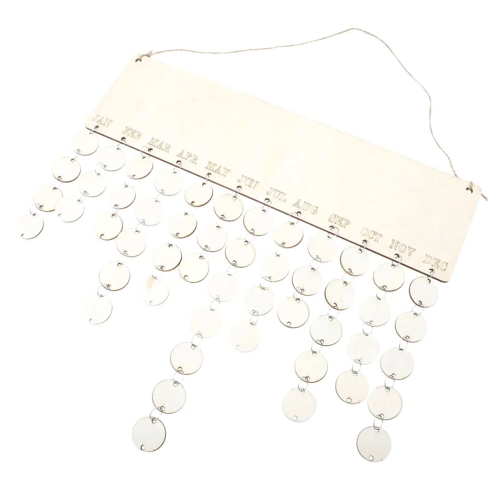 

1Set DIY Wood Calendar Pendant Customizable Birthday Reminder Board for Office Home Wall Hanging Decorative Plaque