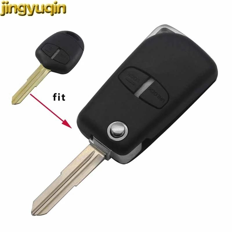 

20pcs for Mitsubishi Outlander Grandis Pajero Lancer Car Cover Styling 2 Buttons Left Blade Modified Remote Car Key Shell Case