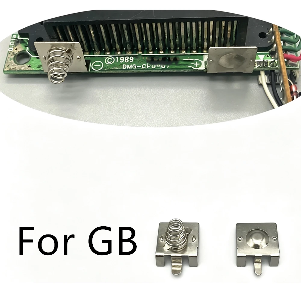 Terminais de Suporte de Bateria com Contatos de Mola, Peças de Reparo para Console Original Nintendo Game Boy Classic DMG-01