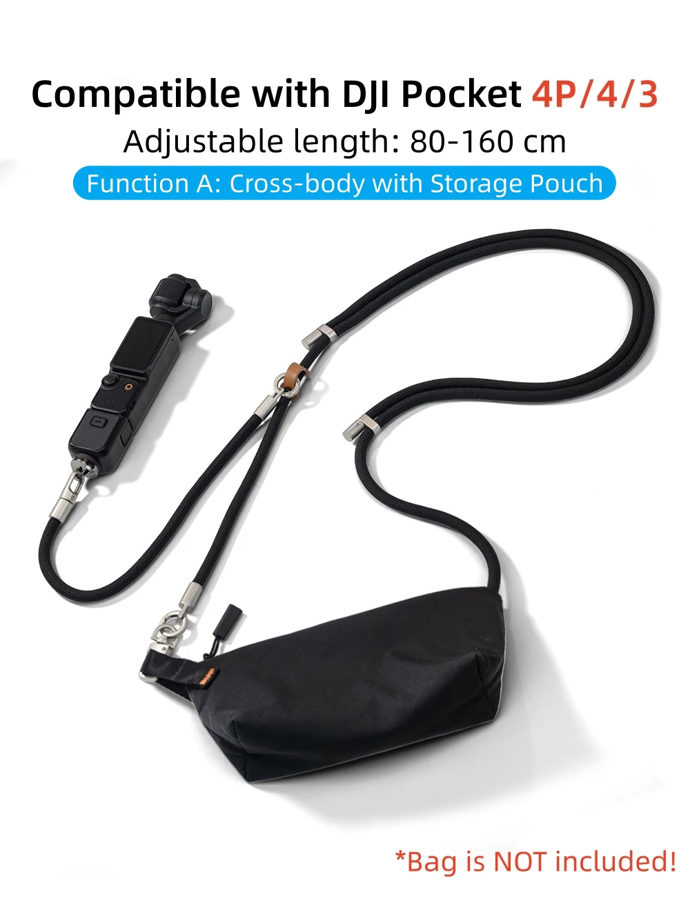 Verstellbares Cross-Body-Sling-Halsband für DJI Osmo Pocket 4P 4 3 Handheld-Gimbal, Anti-Fall-Kamera-Schultergurt-Zubehör – Detail 2