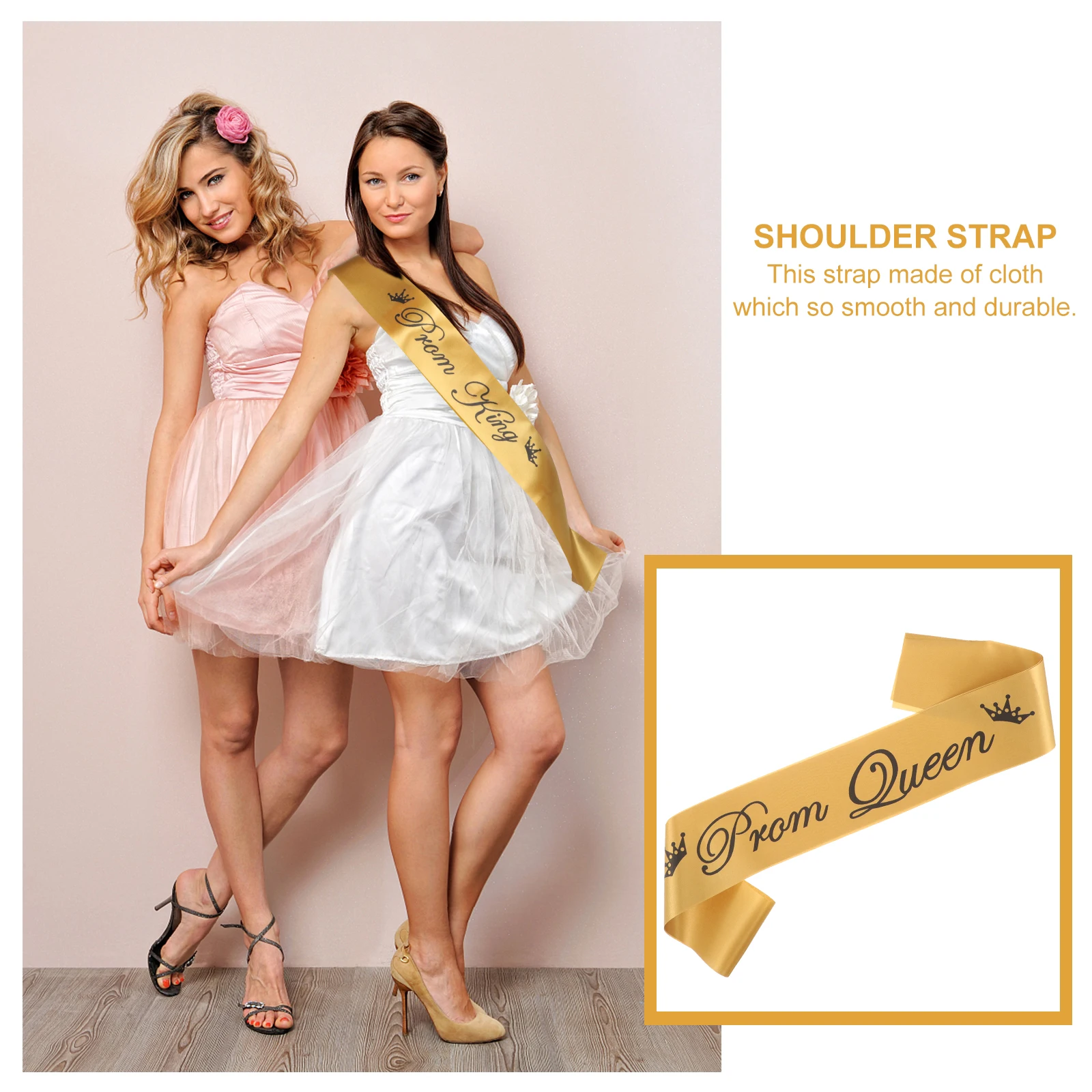 

2 Pcs Curtain Ceremonial Belt Woman Halloween Decor Bridesmaid Zombie Party Shoulder Strap