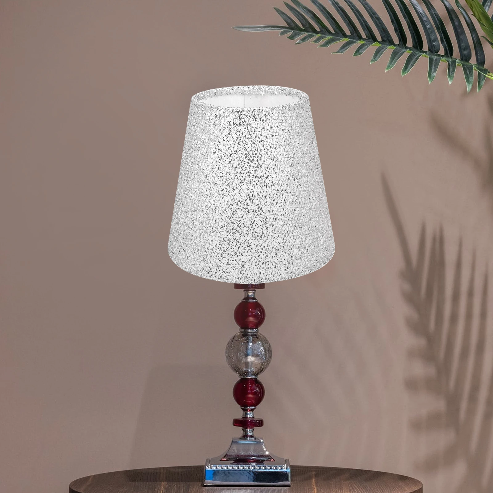 

Creative Fabric Lampshade Desk Table Light Cover Cloth Sequin Dust proof Protective Stylish Bedroom Warm Atmosphere Small Night