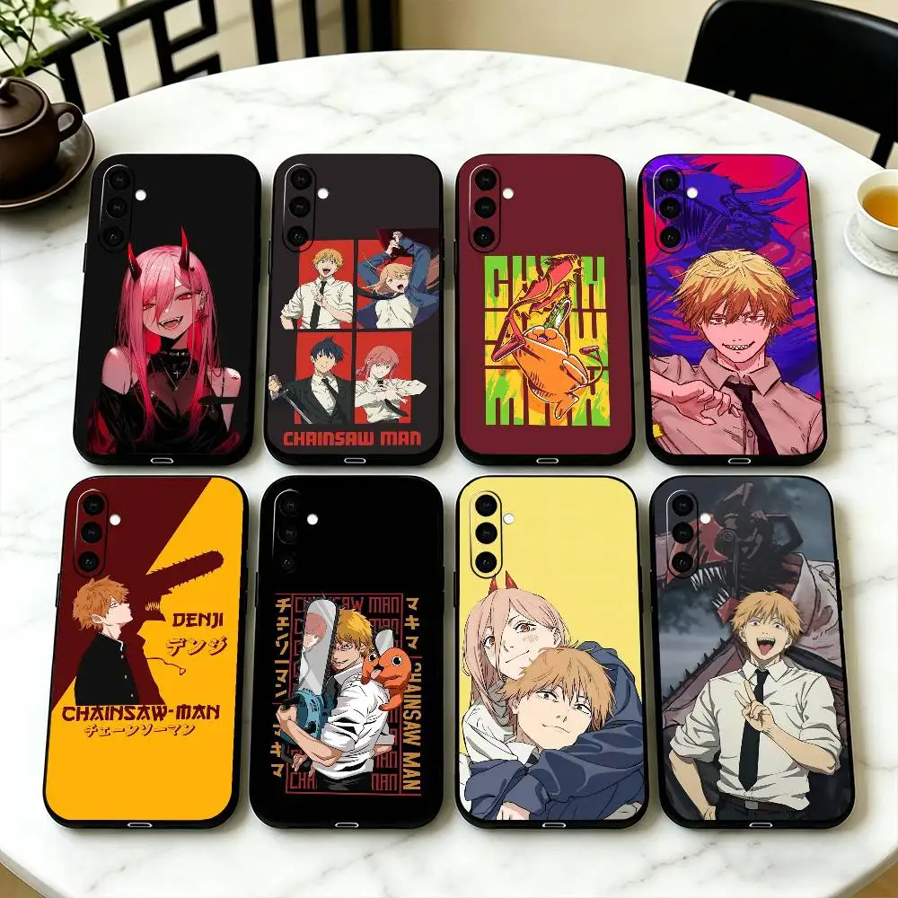 C-Chainsaw m-Man CM-ES Phone Case For Samsung Galaxy A73,A72,A71,A70,A53,A52,A51,Soft Silicone Black Cover