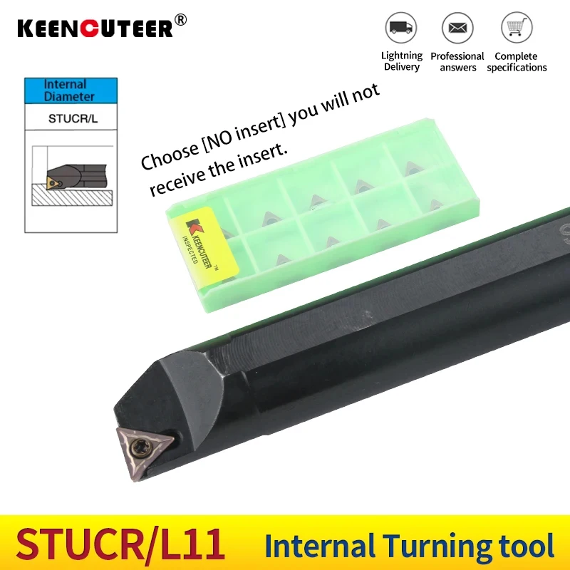

S10K-STUCR11 S12M-STUCR11 S16Q-STUCR11 Internal Turning Tool Holder TCMT Inserts S20R-STUCR11 Lathe Bar CNC Cutting Tools Set