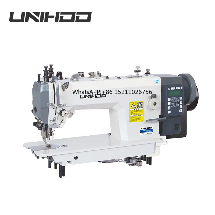 High-Speed  Single Lockstitch Auto Thread Trimmer Walking Foot Sewing Machine Computerized Flat-Bed Motor Core Iron