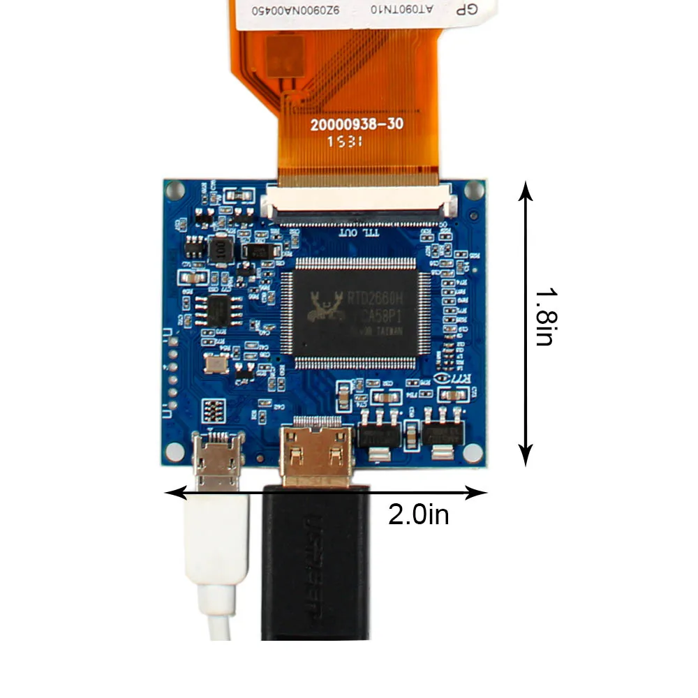 Universal Lcd Controller Board And 50Pin Rgb Fpc At090Tn10 Small Lcd Display 9Inch Lcd Display 800X480 2